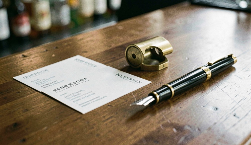 A stainless steel tank valve and a glass of pale sauvignon blanc on a stainless bench in a Marlborough winery, late afternoon light through an open roller door, shot from the side at bench height.